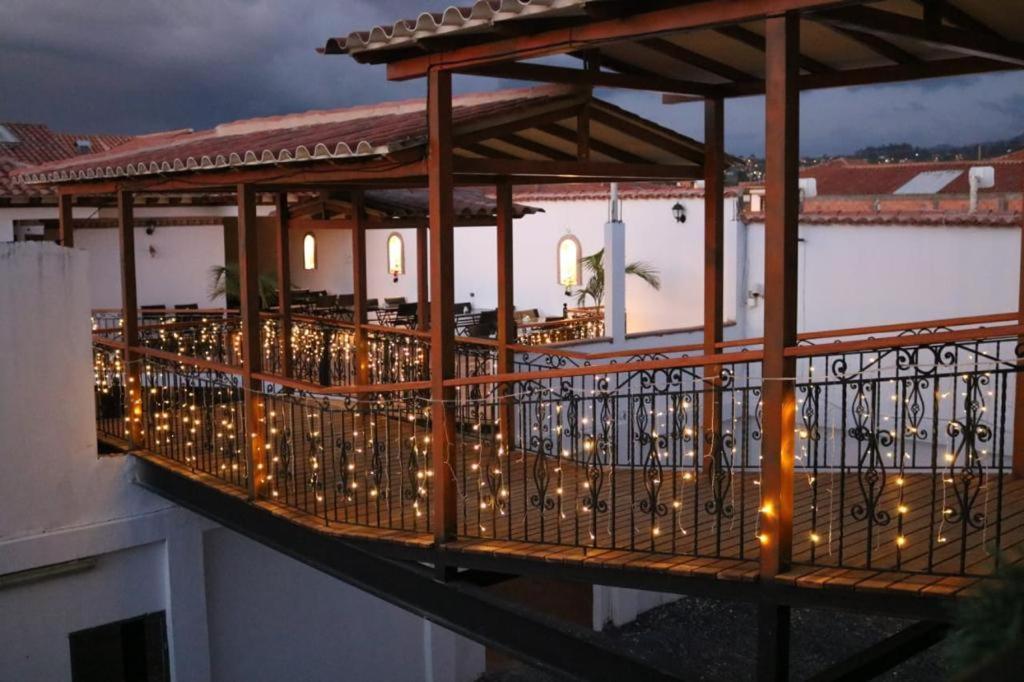 Hospederia Villa de los Sáenz Villa de Leyva Exterior foto